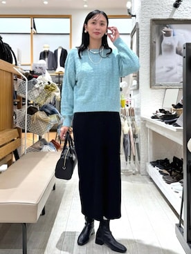 「アイテム（ボストンバッグ）」を使った、mahokurumaさん（レディース・172cm）の秋コーディネート