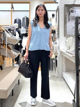「GLOBAL WORK（グローバルワーク）のエアかるコートスニーカー/135742（スニーカー）」を使った、mahokurumaさん（レディース・172cm）の秋コーディネート