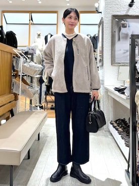 「アイテム（ボストンバッグ）」を使った、mahokurumaさん（レディース・172cm）の秋コーディネート