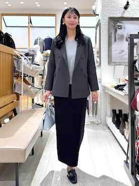 「アイテム（テーラードジャケット）」を使った、mahokurumaさん（レディース・172cm）の秋コーディネート