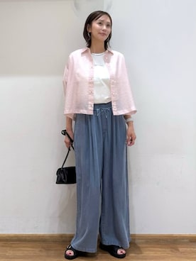 「アイテム（ネックレス）」を使った、mahokurumaさん（レディース・172cm・30代）の春コーディネート