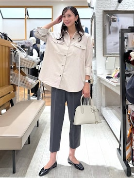 「アイテム（パンプス）」を使った、mahokurumaさん（レディース・172cm・30代）の秋コーディネート