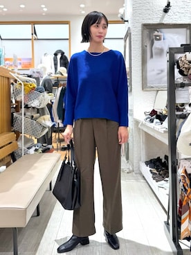 「GLOBAL WORK（グローバルワーク）のふわふわHugmeドルマンプルオーバー/595406（ニット/セーター）」を使った、mahokurumaさん（レディース・172cm）の秋コーディネート