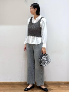 「GLOBAL WORK（グローバルワーク）のスペ軽お財布ショルダー/132336（ショルダーバッグ、その他）」を使った、mahokurumaさん（レディース）の春コーディネート