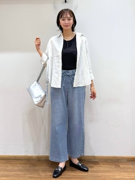 「GLOBAL WORK（グローバルワーク）のアイテム」を使った、mahokurumaさん（レディース・172cm）の春コーディネート