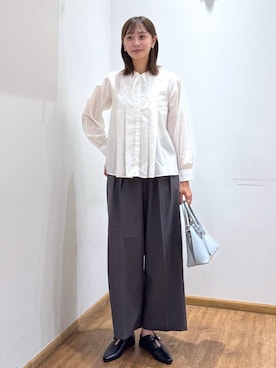 「GLOBAL WORK（グローバルワーク）のアイテム（その他パンツ）」を使った、mahokurumaさん（レディース・172cm）の秋コーディネート