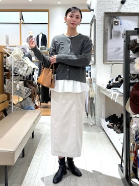 「アイテム（Tシャツ/カットソー）」を使った、mahokurumaさん（レディース・172cm・30代）の秋コーディネート