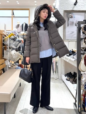 「アイテム（ボストンバッグ）」を使った、mahokurumaさん（レディース・172cm）の秋コーディネート