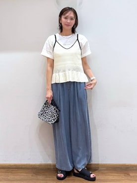 「GLOBAL WORK（グローバルワーク）のアイテム（パンツ）」を使った、mahokurumaさん（レディース・172cm）の夏コーディネート