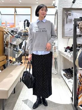 「アイテム（スカート）」を使った、mahokurumaさん（レディース・172cm）の秋コーディネート