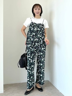 「GLOBAL WORK（グローバルワーク）のらくっション撥水フィットパンプス/135895（パンプス、ブラック系）」を使った、mahokurumaさん（レディース）の春コーディネート