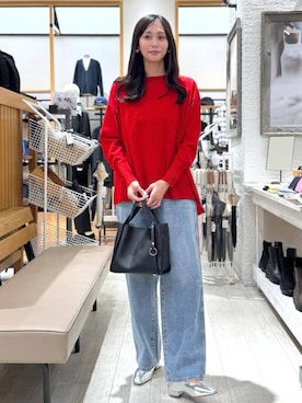 「アイテム（トートバッグ）」を使った、mahokurumaさん（レディース・172cm）の秋コーディネート