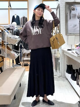 「GLOBAL WORK（グローバルワーク）のアイテム（ハット）」を使った、mahokurumaさん（レディース・172cm）の秋コーディネート