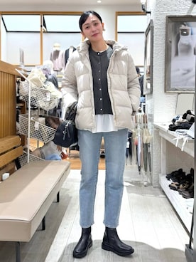 「アイテム（ボストンバッグ）」を使った、mahokurumaさん（レディース・172cm）の秋コーディネート