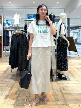 「高見え」｜mahokurumaさん（レディース・172cm）の夏コーディネート