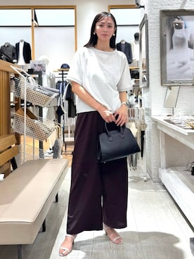 「アイテム（サンダル）」を使った、mahokurumaさん（レディース・172cm・30代）の秋コーディネート