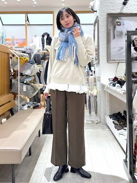 「リラックス」｜mahokurumaさん（レディース・172cm）の冬コーディネート
