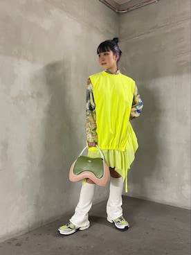 「DIESEL（ディーゼル）のアイテム（ワンピース）」を使った、yuikaさん（レディース・163cm）の冬コーディネート
