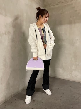 「DIESEL（ディーゼル）のレディース 長袖 トップス Tシャツ（Tシャツ/カットソー、その他）」を使った、yuikaさん（レディース・163cm）の秋コーディネート