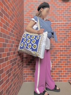 「チャイハネ（チャイハネ）のアイテム（バッグ）」を使った、h6k149さん（レディース・152cm）の夏コーディネート