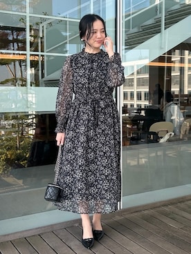 「couture brooch（クチュールブローチ）のアイテム」を使った、SHINOさん（レディース・164cm）の冬コーディネート