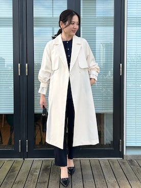 「couture brooch（クチュールブローチ）のアイテム」を使った、SHINOさん（レディース・164cm）の冬コーディネート