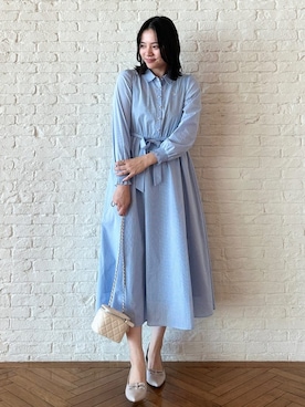 「couture brooch（クチュールブローチ）のアイテム」を使った、SHINOさん（レディース・164cm）の春コーディネート