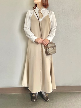「ごきげんウィーク」｜「アイテム（財布/小物）」を使った、ゆぴぴぴさん（レディース・155cm）の春コーディネート