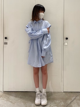 「one after another NICE CLAUP（ワンアフターアナザーナイスクラップ）のアイテム（ワンピース）」を使った、miyuuさん（レディース・155cm）の夏コーディネート