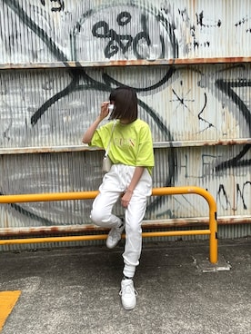 「NUN（エヌユーエヌ）のアイテム」を使った、miyuuさん（レディース・155cm）の春コーディネート