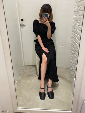 「スリット」｜「アイテム（その他シューズ）」を使った、miyuuさん（レディース・155cm）の夏コーディネート