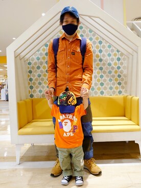 A BATHING APE(アベイシングエイプ)の「BABY MILO ISLAND MESH CAP K ...