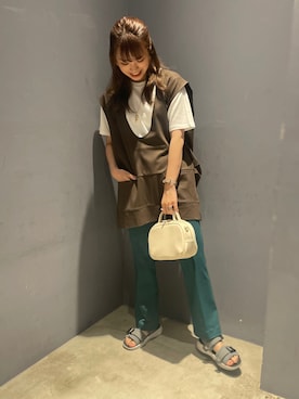 「AMERICAN HOLIC（アメリカンホリック）のアイテム（Tシャツ/カットソー）」を使った、yukaah21さん（レディース・160cm）の夏コーディネート