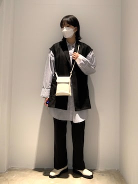 「AMERICAN HOLIC（アメリカンホリック）のアイテム（その他アウター）」を使った、ヒナさん（レディース・163cm）の冬コーディネート