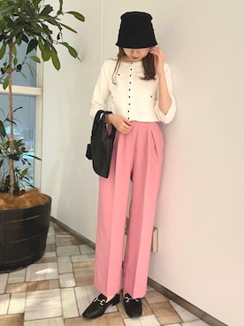 「mystic（ミスティック）のアイテム（ローファー）」を使った、mn2312さん（レディース・160cm）の春コーディネート