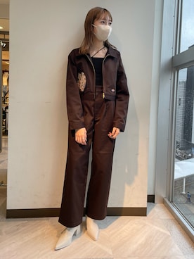 「アイテム（その他アウター、ブラウン系）」を使った、mn2312さん（レディース・160cm）の秋コーディネート