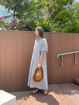 「mystic（ミスティック）のアイテム（ハット）」を使った、mn2312さん（レディース・160cm）の春コーディネート