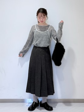 「アイテム（その他シューズ）」を使った、さやかさん（レディース・152cm）の秋コーディネート