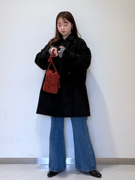 「アイテム（その他アウター）」を使った、さやかさん（レディース・152cm）の冬コーディネート