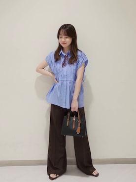 「アイテム（サングラス）」を使った、さやかさん（レディース・152cm）の夏コーディネート