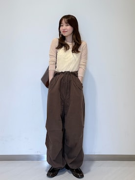 「アイテム（キャミソール）」を使った、さやかさん（レディース・152cm）の夏コーディネート