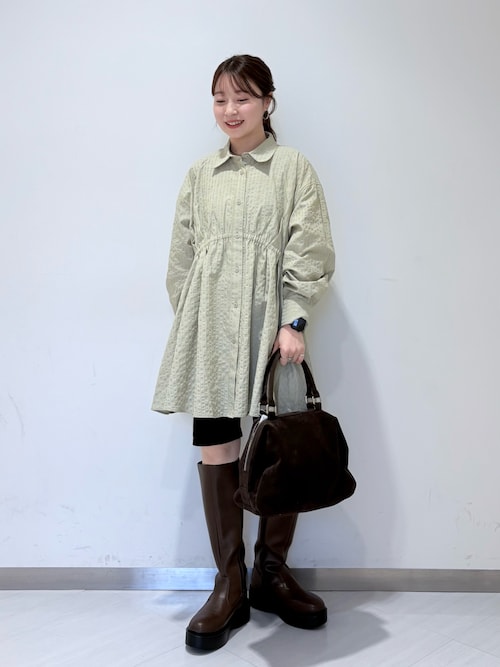 アシメギャザータックミニワンピース（ワンピース）｜KBF