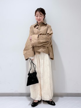 「KBF（ケイビーエフ）のアイテム（パンツ）」を使った、さやかさん（レディース・152cm）の冬コーディネート