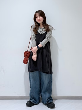 「アイテム（ワンピース/ドレス）」を使った、さやかさん（レディース・152cm）の秋コーディネート