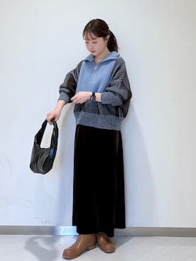 「アイテム（バッグ）」を使った、さやかさん（レディース・152cm）の秋コーディネート