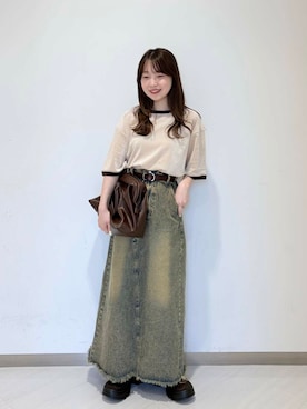 「KBF（ケイビーエフ）のアイテム」を使った、さやかさん（レディース・152cm）の夏コーディネート