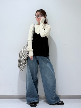 「アイテム（その他シューズ）」を使った、さやかさん（レディース・152cm）の秋コーディネート