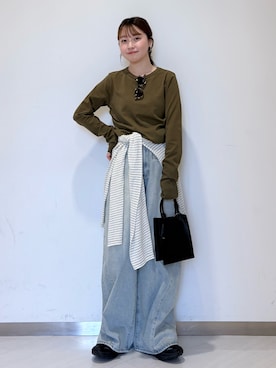 「KBF（ケイビーエフ）のアイテム」を使った、さやかさん（レディース・152cm）の春コーディネート