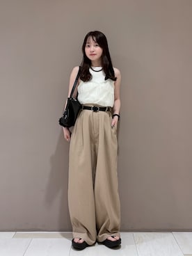 「KBF（ケイビーエフ）のアイテム（バッグ）」を使った、さやかさん（レディース・152cm）の夏コーディネート