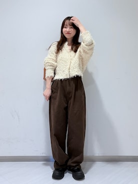 「KBF（ケイビーエフ）のアイテム（ニット/セーター）」を使った、さやかさん（レディース・152cm）の秋コーディネート